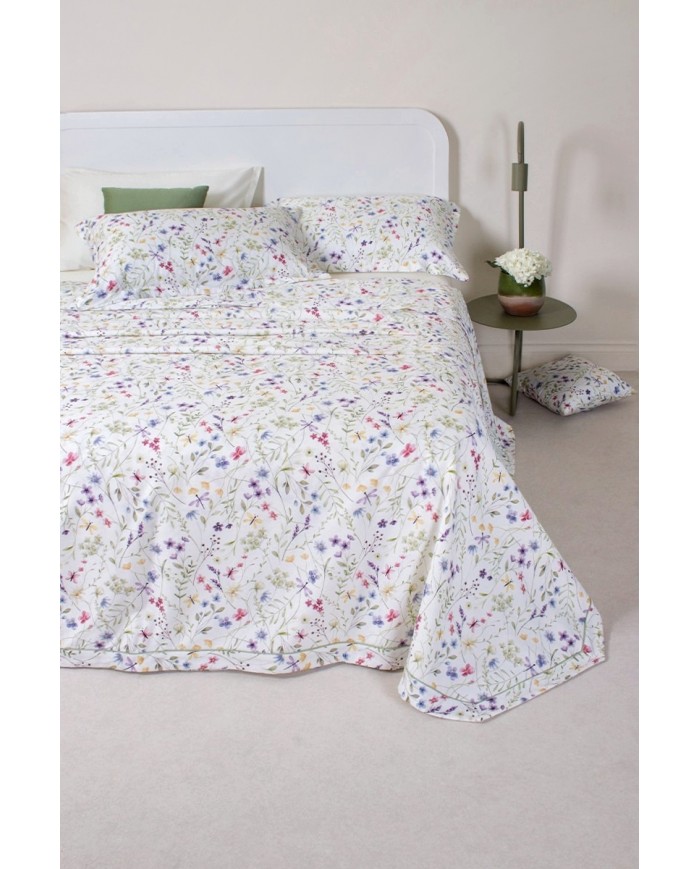 Copriletto matrimoniale 100% cotone piquet Neith art. Bianca