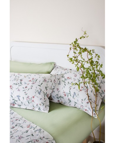 Completo lenzuola matrimoniale 100% cotone 4 FEDERE Neith Alfa