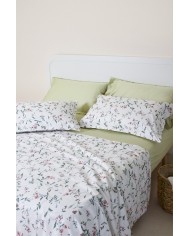 Completo lenzuola matrimoniale 100% cotone 4 FEDERE Neith Alfa