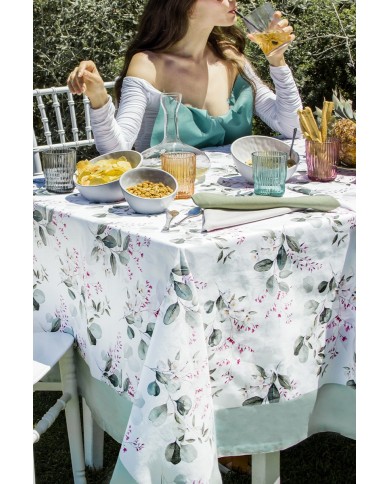 Tovaglia 18 posti in panama di puro cotone Neith Mizar