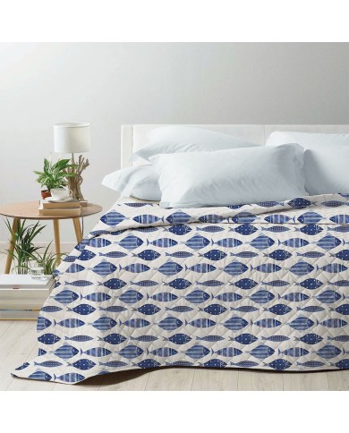 Trapuntino matrimoniale stampato Merida