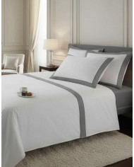 Completo lenzuola matrimoniale in raso di puro cotone Mirabello art. Palazzo Gioioso