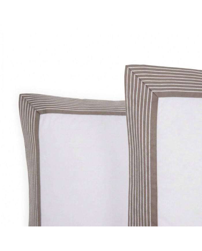 Completo lenzuola matrimoniale in raso di puro cotone Mirabello art. Palazzo Gioioso