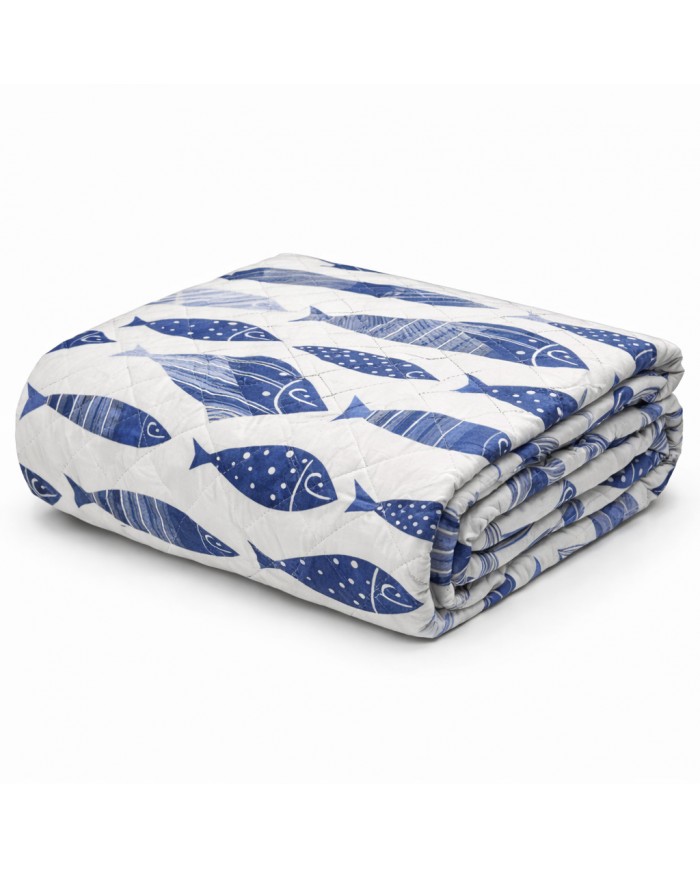 Trapuntino matrimoniale stampato Merida