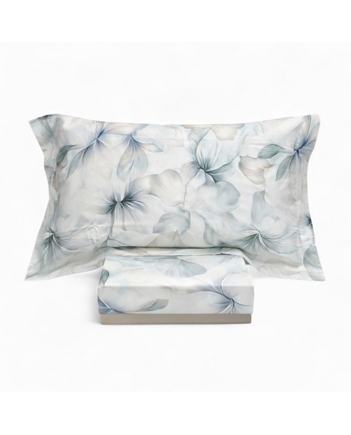 Completo lenzuola copriletto in percalle 100% cotone Elite dis.32