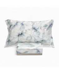 Completo lenzuola copriletto in percalle 100% cotone Elite dis.32