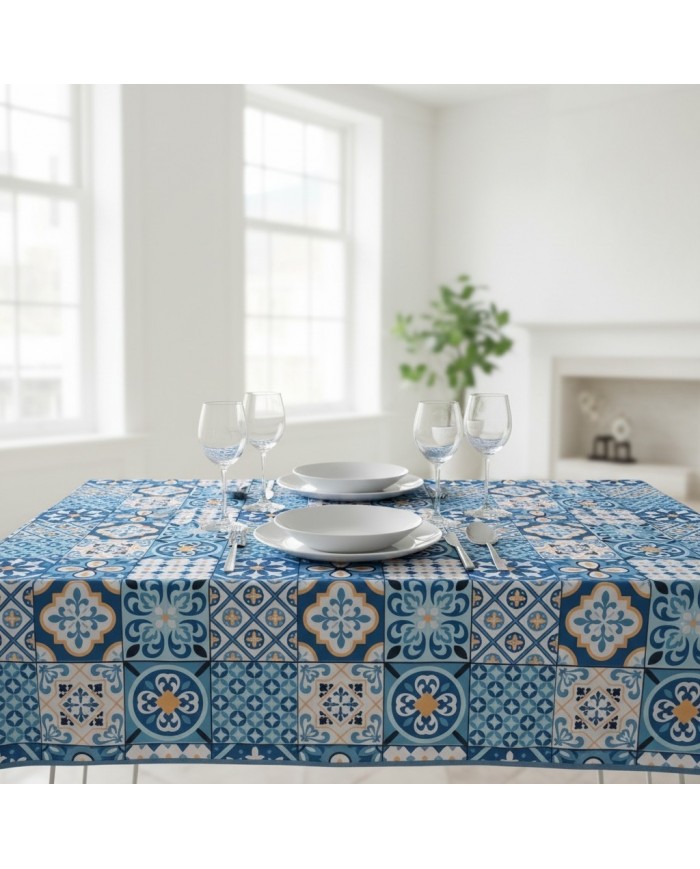 Tovaglia antimacchia 6 posti Hydro Maiolica var.1