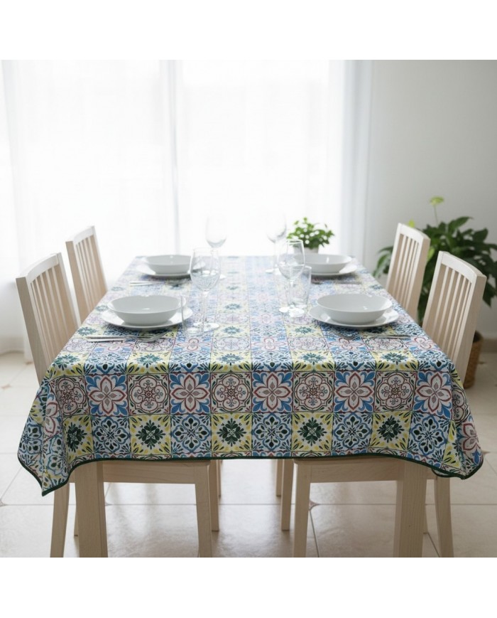 Tovaglia antimacchia 6 posti Hydro Maiolica var.4