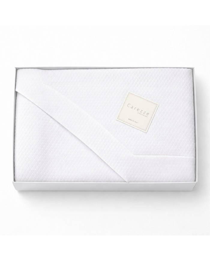 Copriletto matrimoniale in piquet di cotone Carezze art. Capri