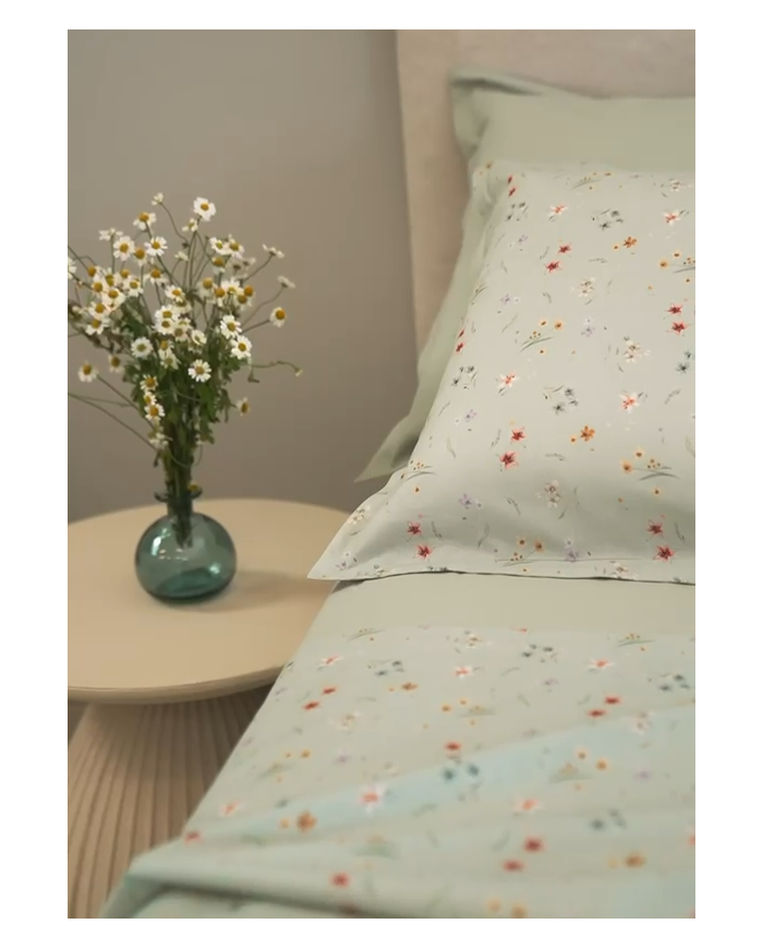 Completo lenzuola matrimoniale 100% cotone 4 FEDERE Neith Venere