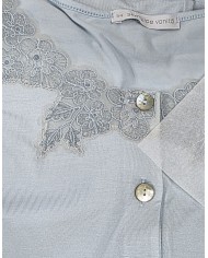 Camicia da notte mezza manica aperta avanti con bottoni Semplice Vanità Fida Lingerie art. 2654