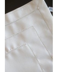 Runner ricamato con orlo a giorno 40x135 art. 4019