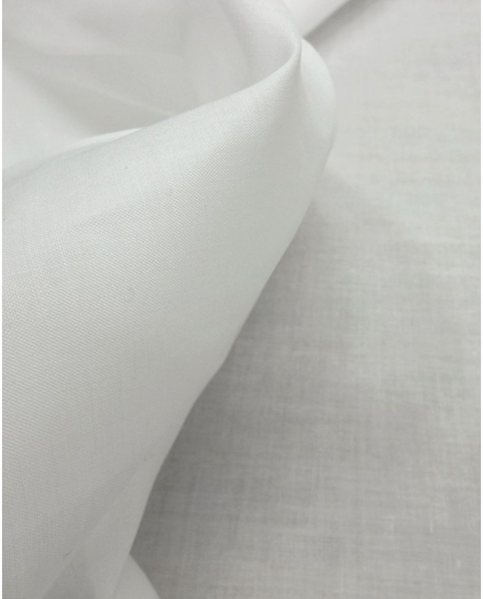 Tessuto al metro batista 100% cotone altezza 120cm - BIANCO