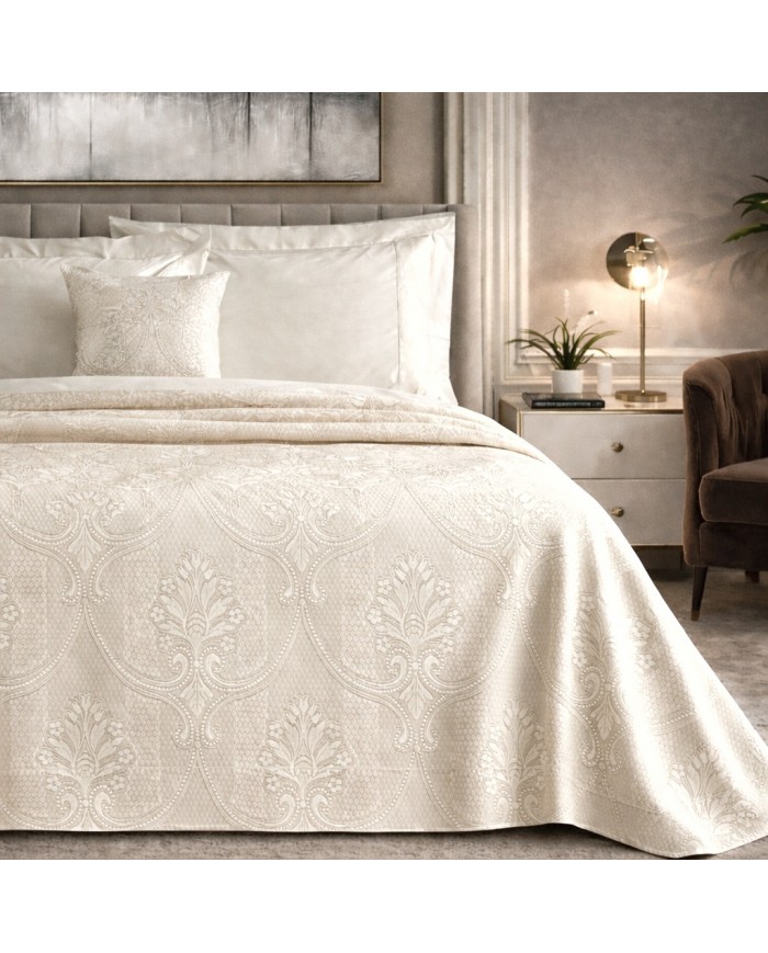 Copriletto matrimoniale in piquet Carezze - Procida