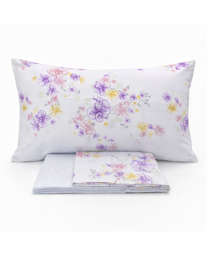 Completo lenzuola matrimoniale 100% cotone Jolly Ginevra