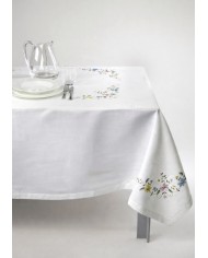 Servizio da tavola ricamo colorato tovaglia + tovaglioli 12 posti art. SL0704