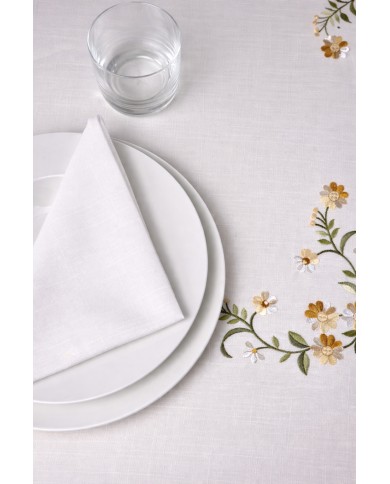 Servizio da tavola ricamo colorato tovaglia + tovaglioli 12 posti art. SL5359G