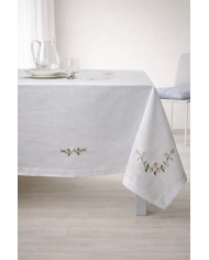 Servizio da tavola ricamo colorato tovaglia + tovaglioli 12 posti art. SL5359G