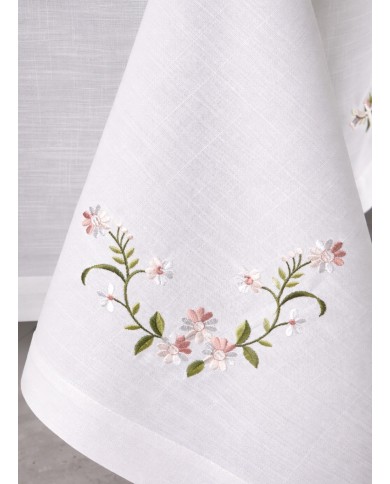 Servizio da tavola ricamo colorato tovaglia + tovaglioli 12 posti art. SL5359R