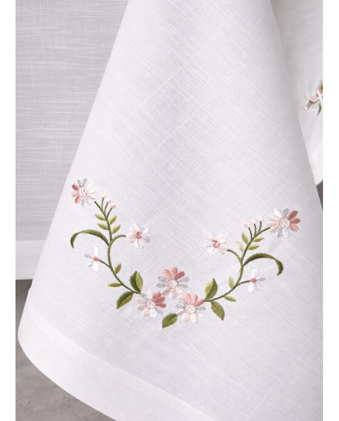 Servizio da tavola ricamo colorato tovaglia + tovaglioli 12 posti art. SL5359R