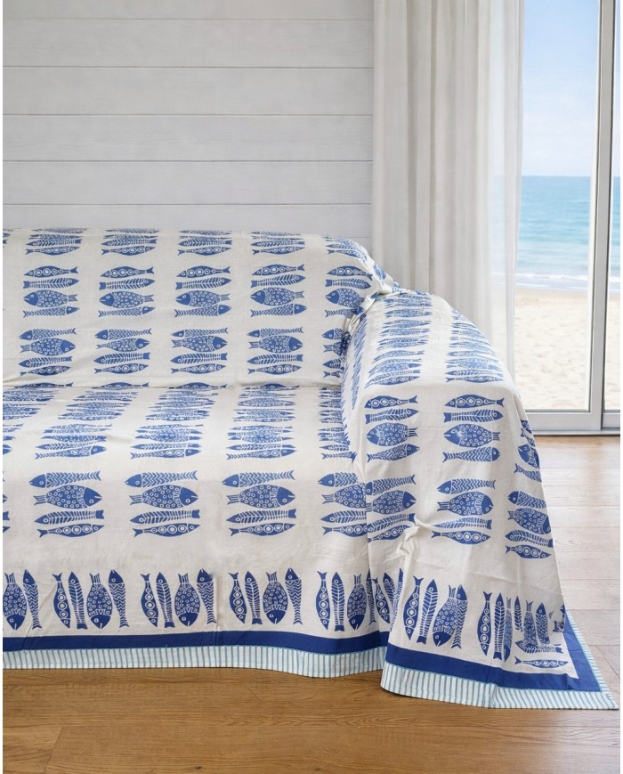 Telo arredo foulard copritutto in cotone 250x260 art Mezzaro dis. 9