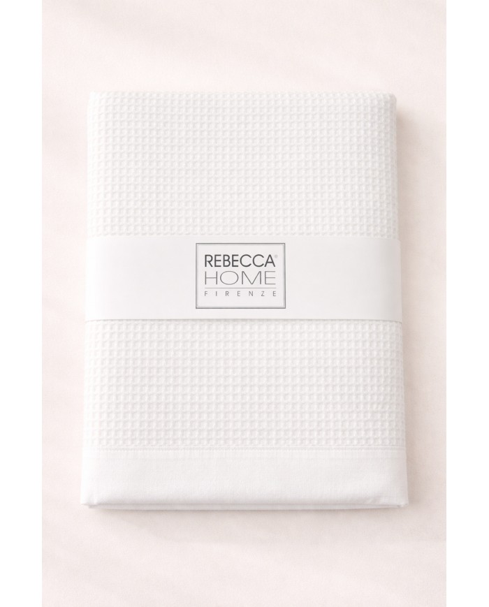 Coppia asciugamani viso + ospite 100% cotone nido d'ape Rebecca Home art. Martina