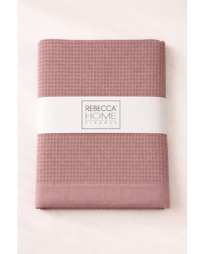 Coppia asciugamani viso + ospite 100% cotone nido d'ape Rebecca Home art. Martina