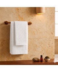 Coppia asciugamani viso + ospite 100% cotone nido d'ape Rebecca Home art. Martina