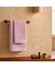 Coppia asciugamani viso + ospite 100% cotone nido d'ape Rebecca Home art. Martina