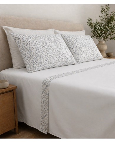 Completo lenzuola matrimoniale 100% cotone Dreams art. Fiorellino