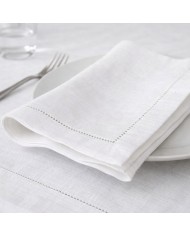 Servizio da tavola 100% lino-  orlo a giorno - Made in Italy - Creazioni Artigianali Firenze