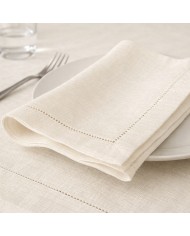 Servizio da tavola 100% lino-  orlo a giorno - Made in Italy - Creazioni Artigianali Firenze