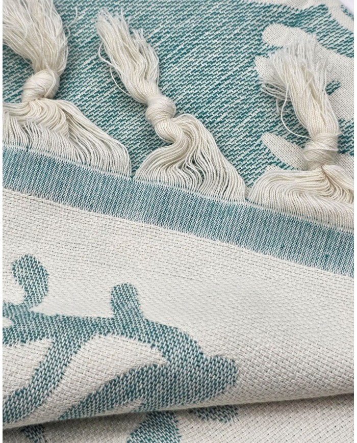 Telo mare pareo in 100% cotone jacquard art. Caraibi