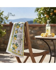 Set 3 strofinacci asciugapiatti in cotone Limone Limoncello