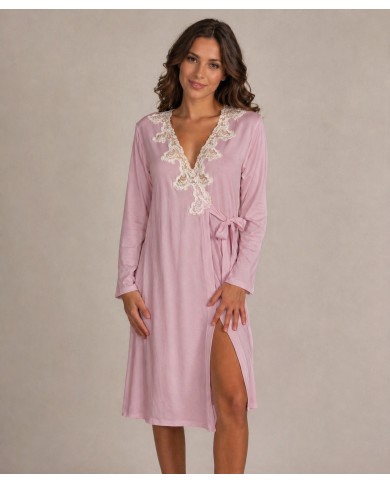 Vestaglia leggera sciallata con pizzo Toscana Lingerie art. Ivana
