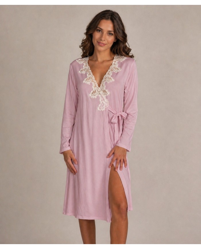 Vestaglia leggera sciallata con pizzo Toscana Lingerie art. Ivana