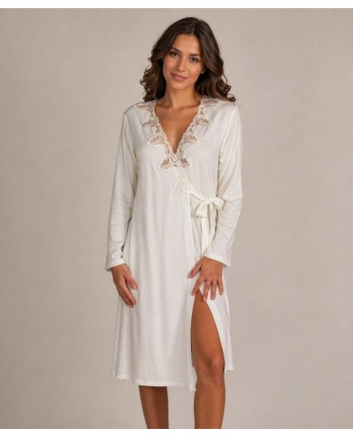 Vestaglia leggera sciallata con pizzo Toscana Lingerie art. Ivana