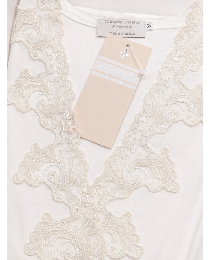 Vestaglia leggera sciallata con pizzo Toscana Lingerie art. Ivana