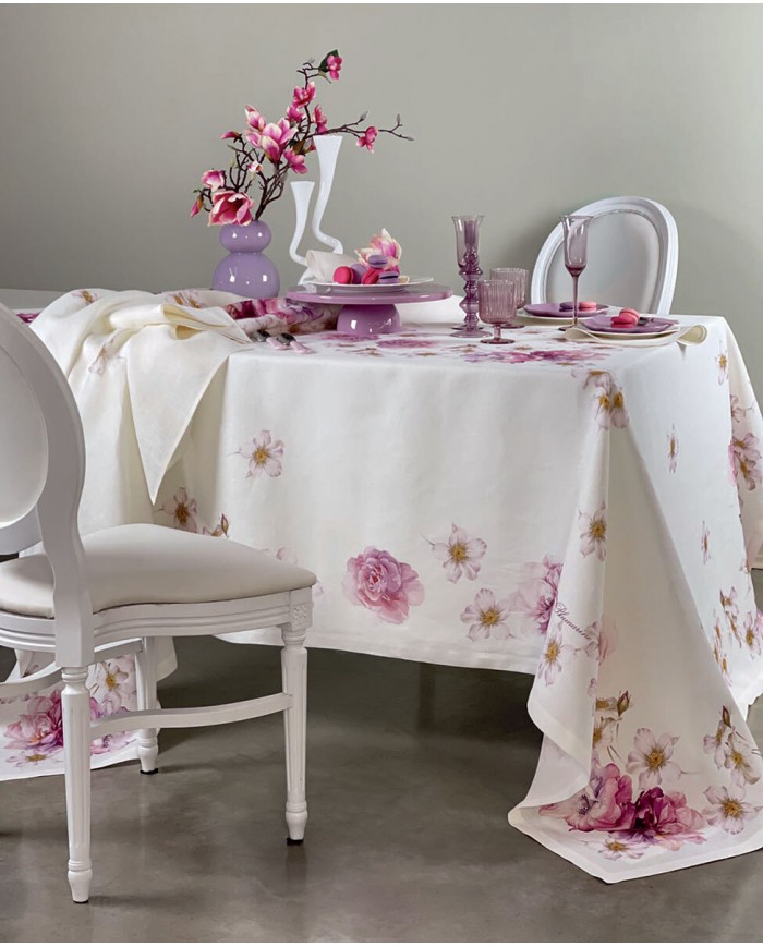 Tovaglia 12 posti in puro lino Blumarine Brook