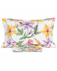 Completo lenzuola matrimoniale in percalle di puro cotone Rebecca Home art. Concept dis. 1