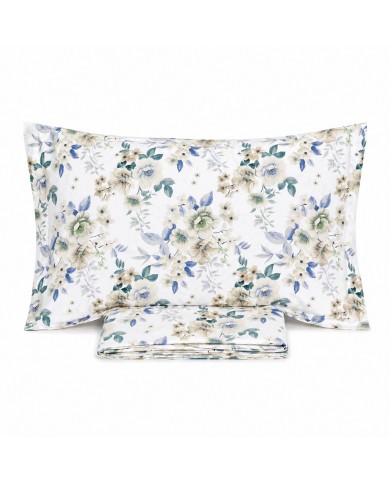 Completo lenzuola matrimoniale in percalle di puro cotone Rebecca Home art. Concept dis. 2