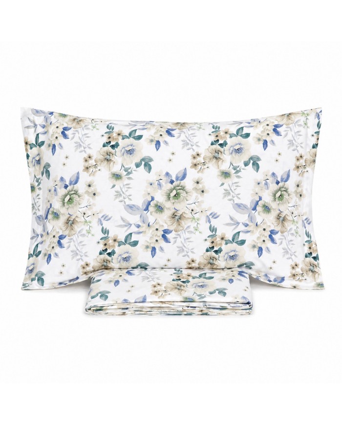Completo lenzuola matrimoniale in percalle di puro cotone Rebecca Home art. Concept dis. 2