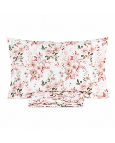 Completo lenzuola matrimoniale in percalle di puro cotone Rebecca Home art. Concept dis. 3
