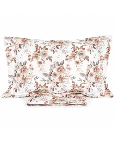 Completo lenzuola matrimoniale in percalle di puro cotone Rebecca Home art. Concept dis. 4