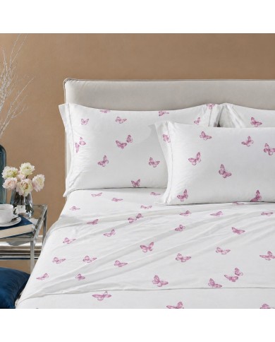Completo lenzuola matrimoniale in percalle di puro cotone Rebecca Home art. Concept dis. 5