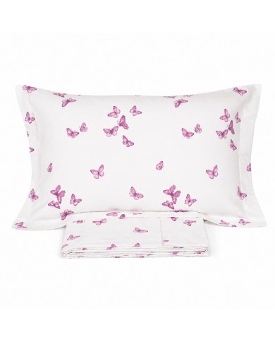 Completo lenzuola matrimoniale in percalle di puro cotone Rebecca Home art. Concept dis. 5