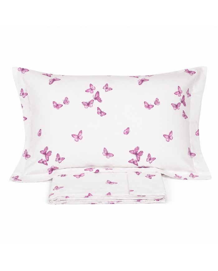 Completo lenzuola matrimoniale in percalle di puro cotone Rebecca Home art. Concept dis. 5