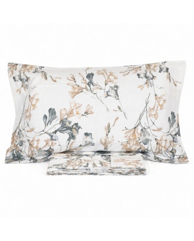 Completo lenzuola matrimoniale in percalle di puro cotone Rebecca Home art. Concept dis. 7