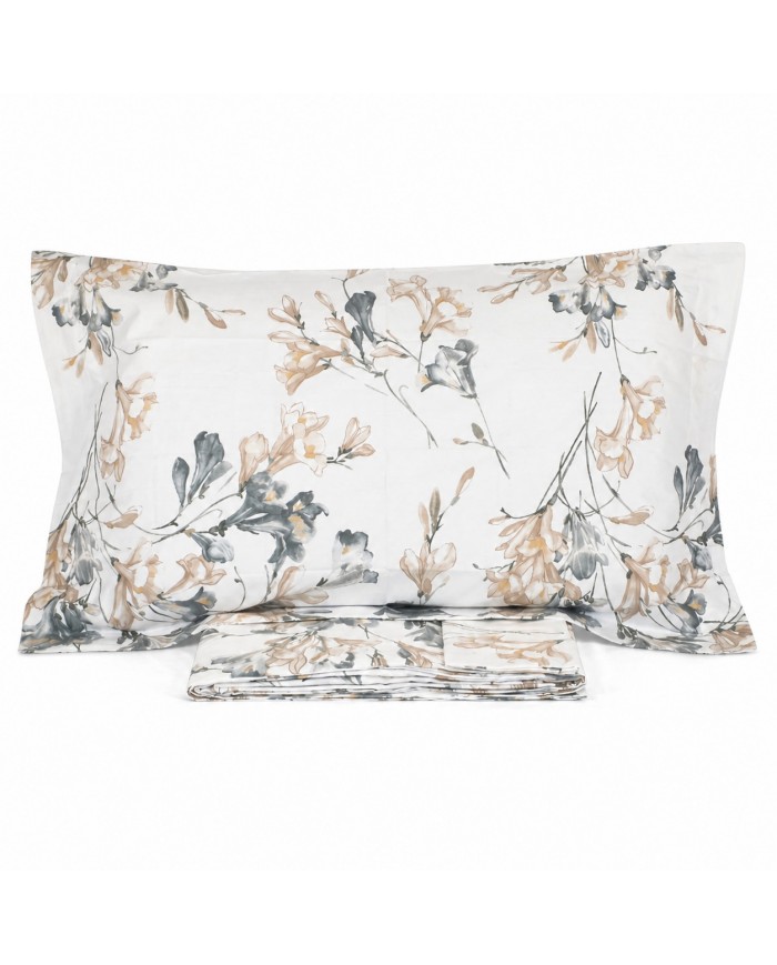 Completo lenzuola matrimoniale in percalle di puro cotone Rebecca Home art. Concept dis. 7