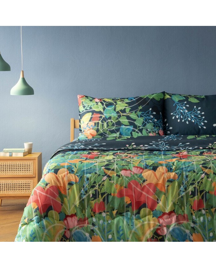 Completo lenzuola matrimoniale 100% cotone Bassetti Flower Gate